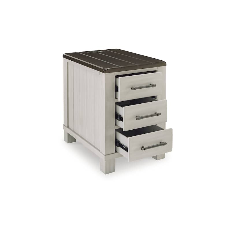 Signature Design by Ashley Darborn Gray/Brown Chairside End Table - 17.75"W x 24"D x 24"H