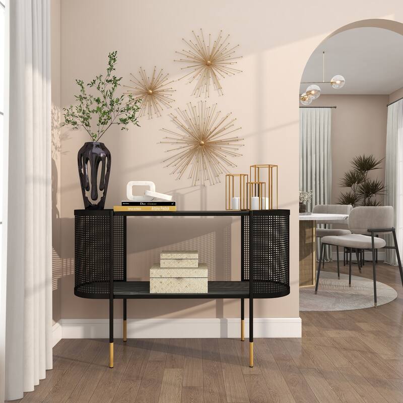 Gold Metal 3D Starburst Home Wall Decor (Set of 3)