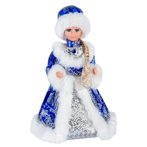 slide 2 of 6, STP Goods 16.5" Snegurochka - Snow Maiden Musical Christmas Figurine