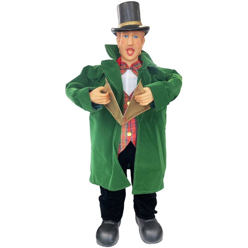 27 inches To 37 inches Dickens Carolers, Set of 4 - red