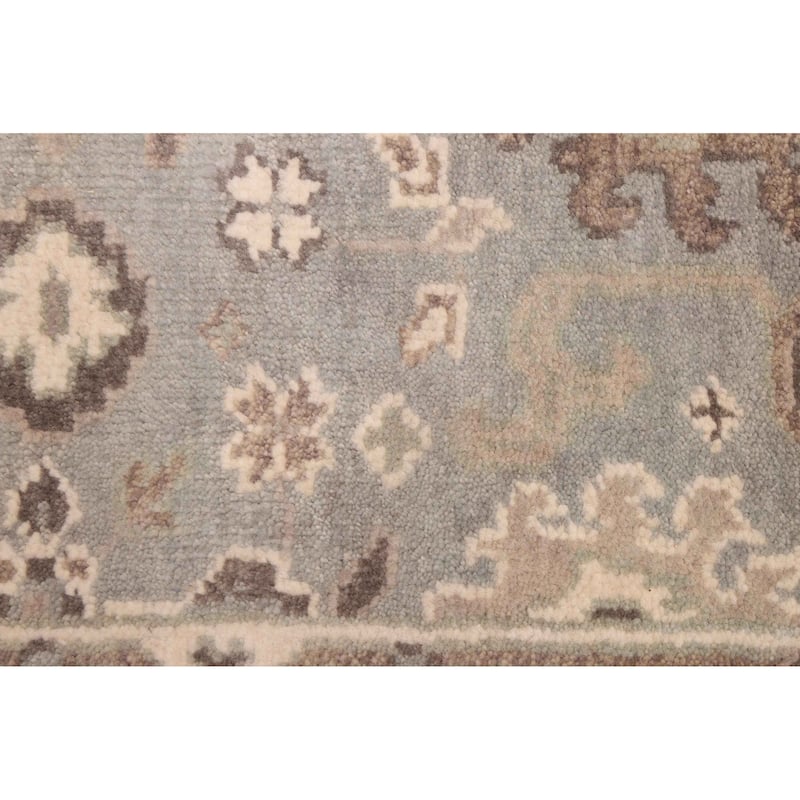 ECARPETGALLERY Hand-knotted Royal Oushak Grey Wool Rug - 2'6 x 9'9