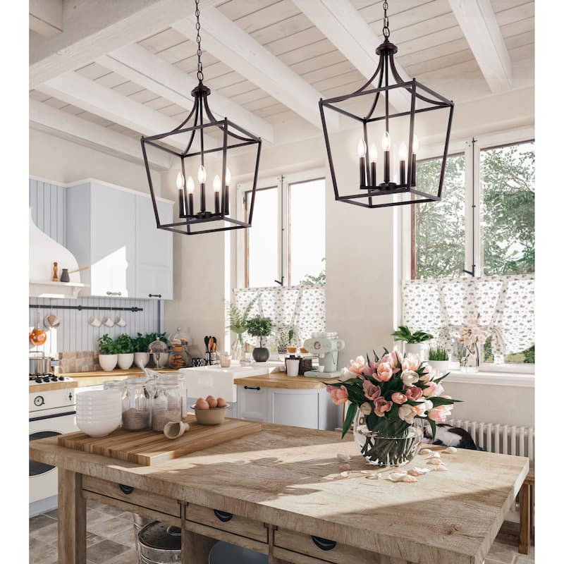 Camden Light Iron Classic Midcentury Pendant Lantern by JONATHAN Y
