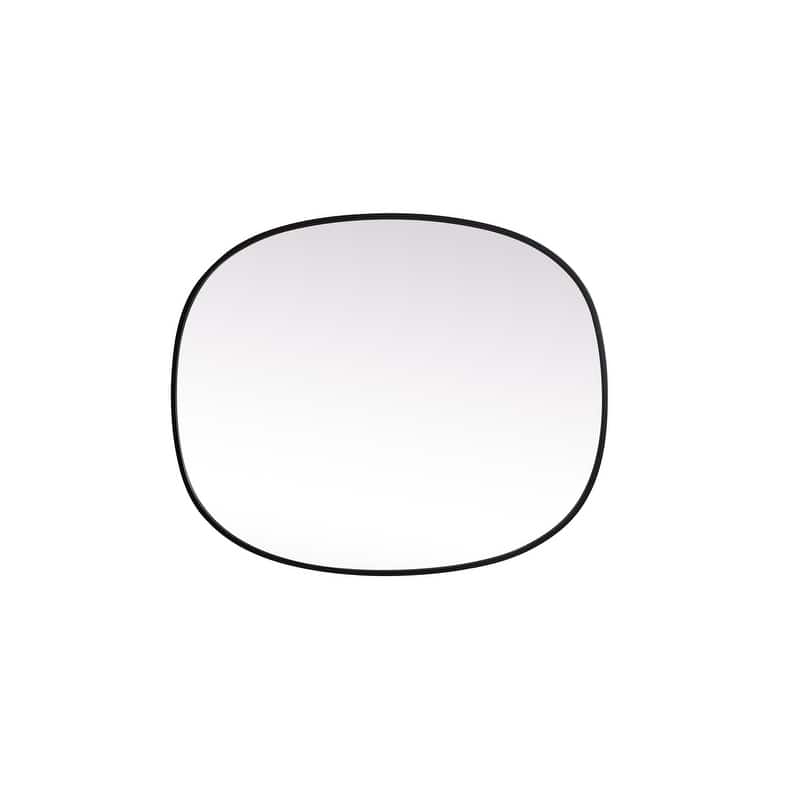 Indigo Home Metal Frame Oval Mirror 30x36 Inch