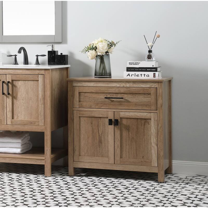 Indigo Home 30 Inch Bathroom Storage Freestanding Cabinet - 30 x 16