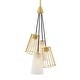 preview thumbnail 1 of 4, Designers Fountain D328M-4CH Liana 4 Light 15" Wide Chandelier Brushed Gold