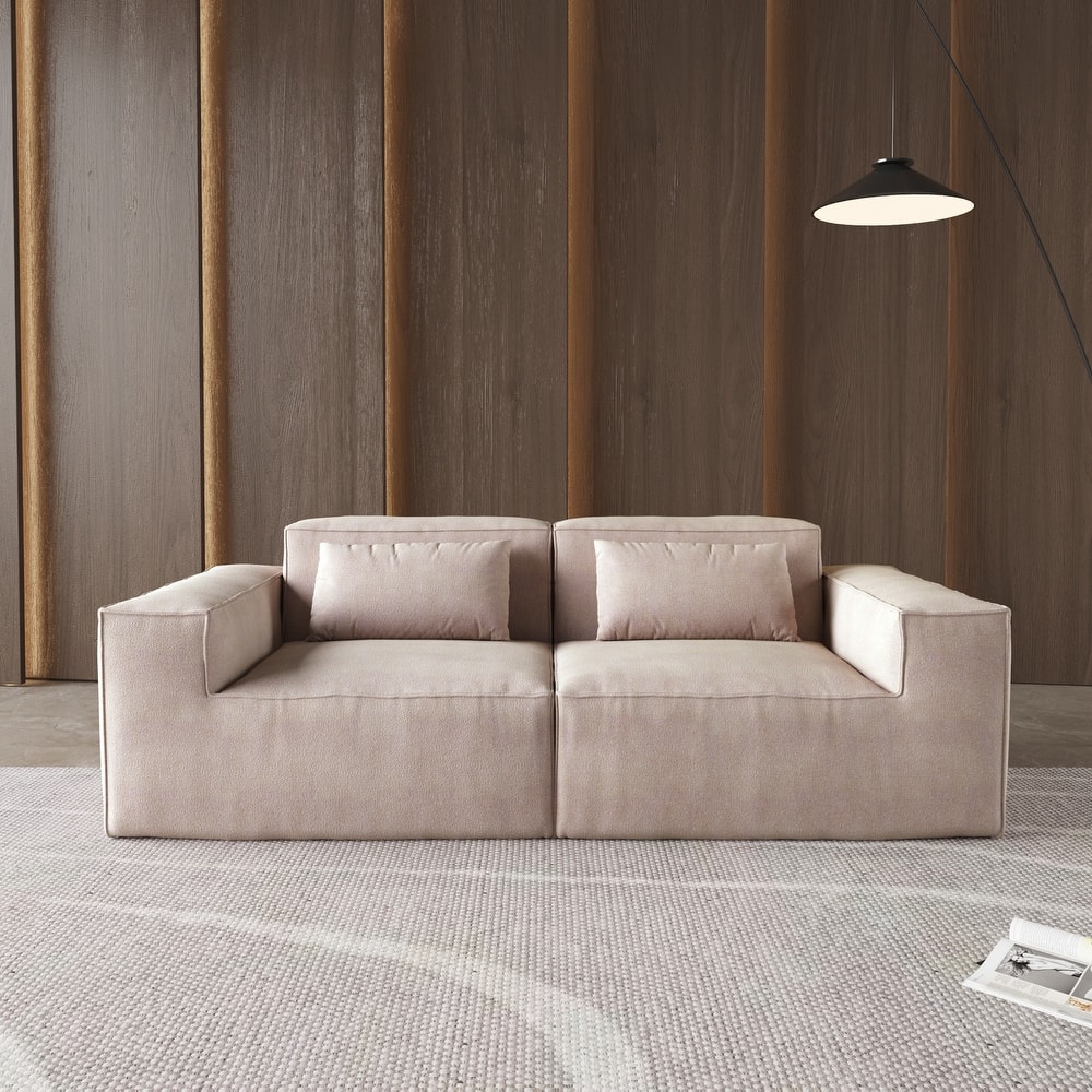 86.62" Modular Sectional Couch, Huge Plus Love Seat Sofa, Modern Comfy Corduroy Couches