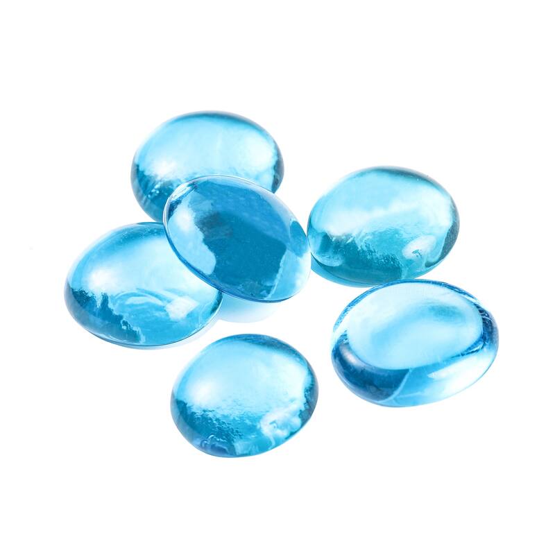 COSIEST Outdoor Fire Pit Fire Glass - Aqua Blue