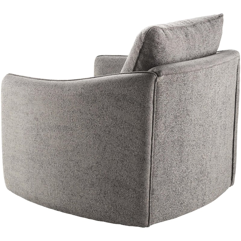 Stacie Modern Minimalist Grey Swivel Accent Chair