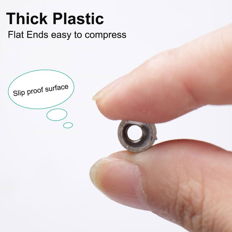 6pcs Plastic Bell End Stopper with Lid Cord Rope Lace Lock Lanyard Rope Fastener - Silver Tone