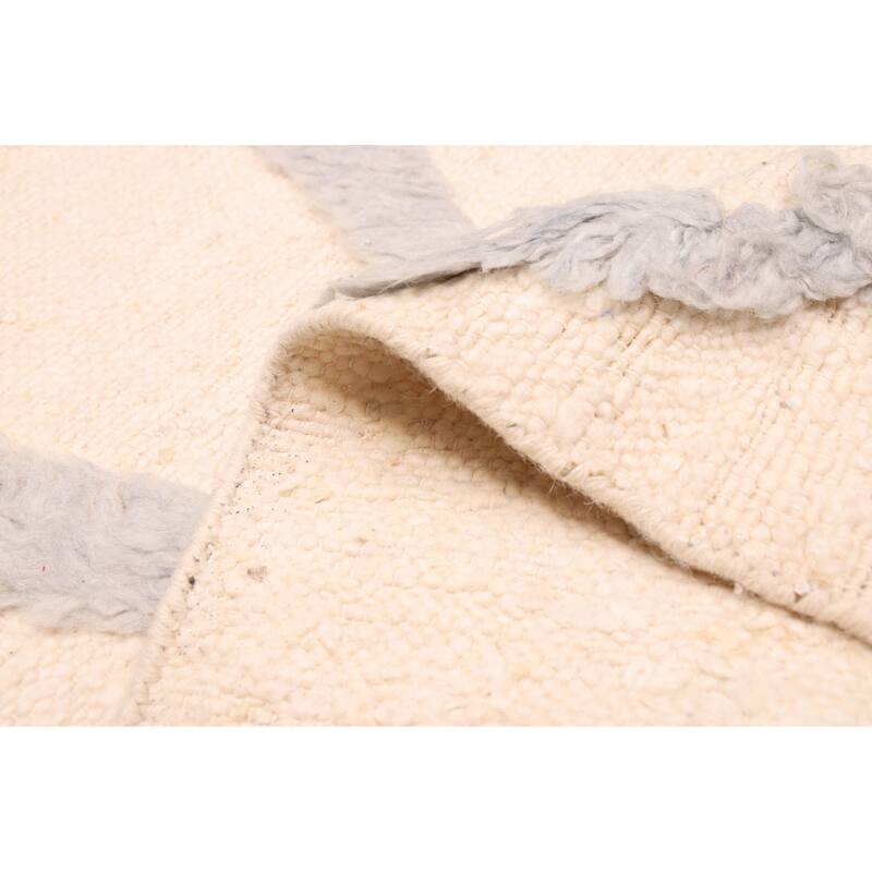 ECARPETGALLERY Hand-knotted Looma Cream Wool Rug - 8'2 x 10'3