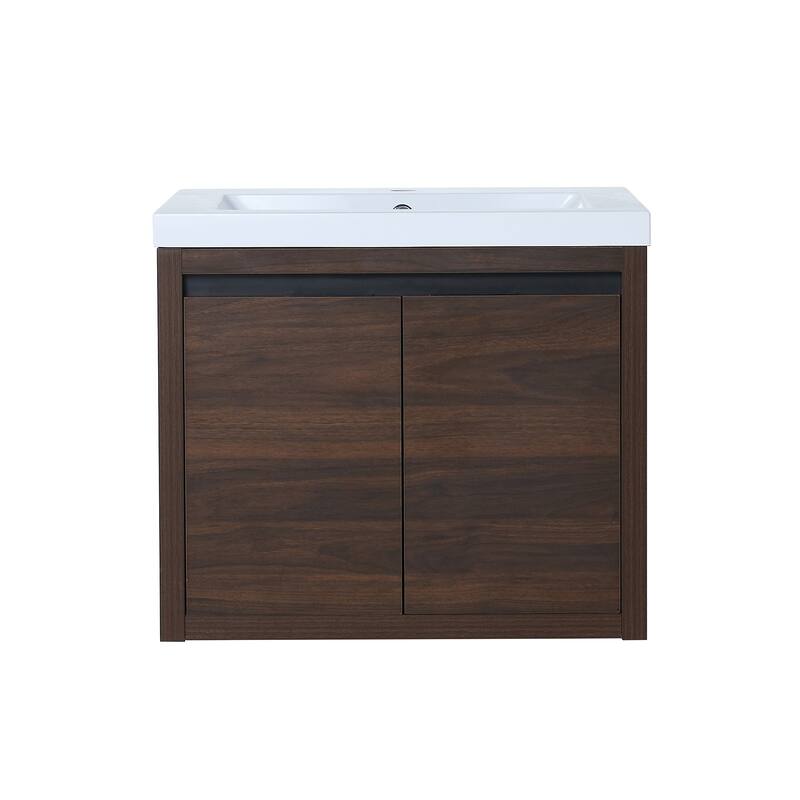 24 inch Bathroom Vanity with White Resin Top and Basin