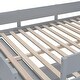 preview thumbnail 13 of 24, Full Size Wood Full Loft Bed Frame with Shelf and Ladder, High Fence, Space Saving, for Dormitory Bedroom Boys Girls Adults