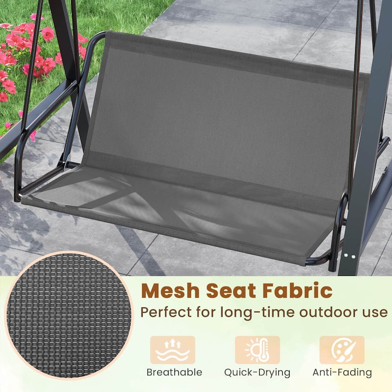 Costway 2-Person Outdoor Porch Swing Swing Loveseat with A-Shaped - See Details