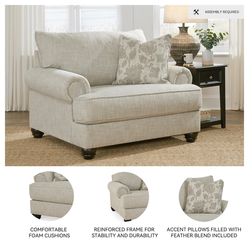 Signature Design by Ashley Asanti Beige Oversized Chair - 51"W x 44"D x 40"H