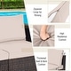 preview thumbnail 6 of 9, Costway 4PCS Patio Rattan Corner Sofa Sectional Furniture Set - See Details