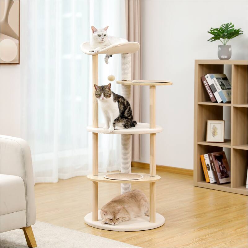 Indoor 5-Level Cat Tree Cat Tower with Scratching Posts
