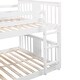 preview thumbnail 11 of 22, Cottage Simple Style Full Over Full Bunk Bed,Built-In Slide and Ladder,Solid Pine Wood Frame