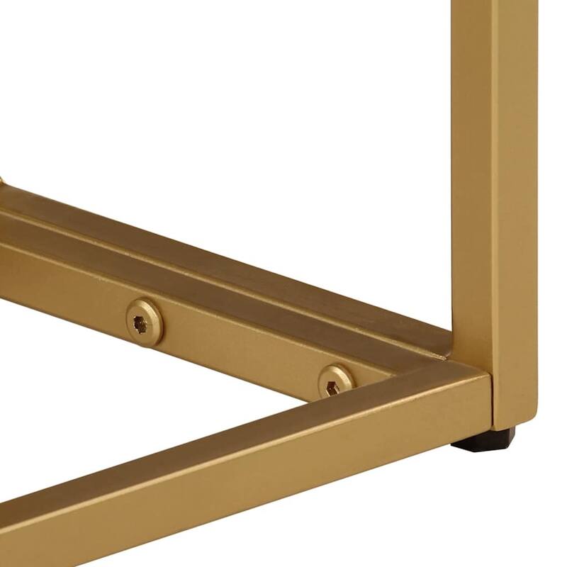 vidaXL Console Table Black Solid mango wood and iron Console Table - 11.8 x 35.4 x 29.9 in