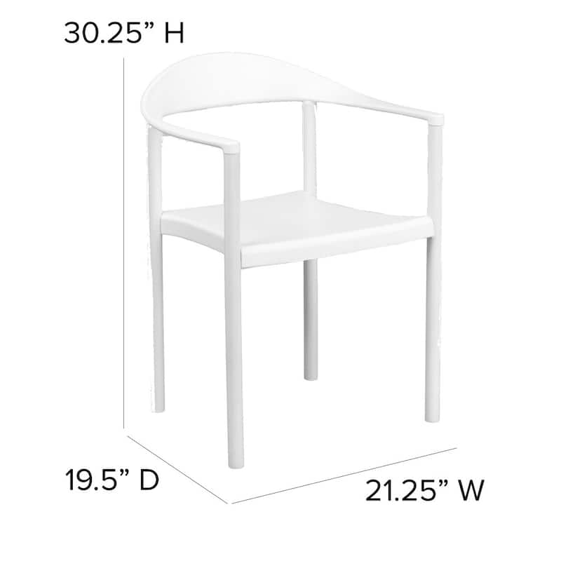 5 Pack 1000 lb. Capacity Plastic Cafe Stack Chair