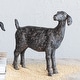 preview thumbnail 1 of 8, Resin Goat Accent Decor with Cast Iron Finish 9.3"L x 3.0"W x 9.3"H