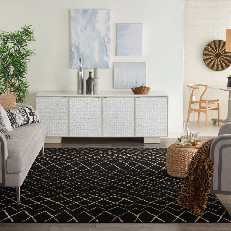 Nourison Grafix Moroccan Patterned Area Rug
