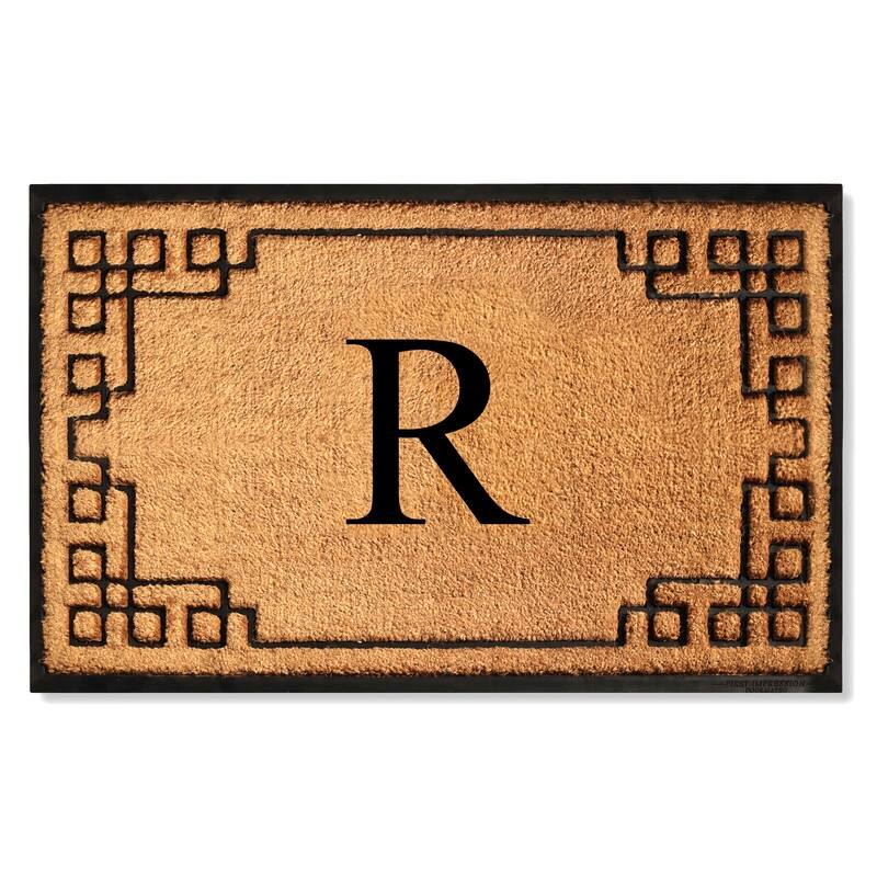A1HC Natural Coir & Rubber Door Mat, Heavy Duty, Dirt Trapping, Long-Lasting Entrance Doormats,Thick & Durable Outdoor Entry Mat - 30" X 48" - R