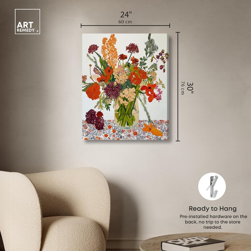 Abundant Blossom Canvas by Art Remedy, Gallery Wrapped