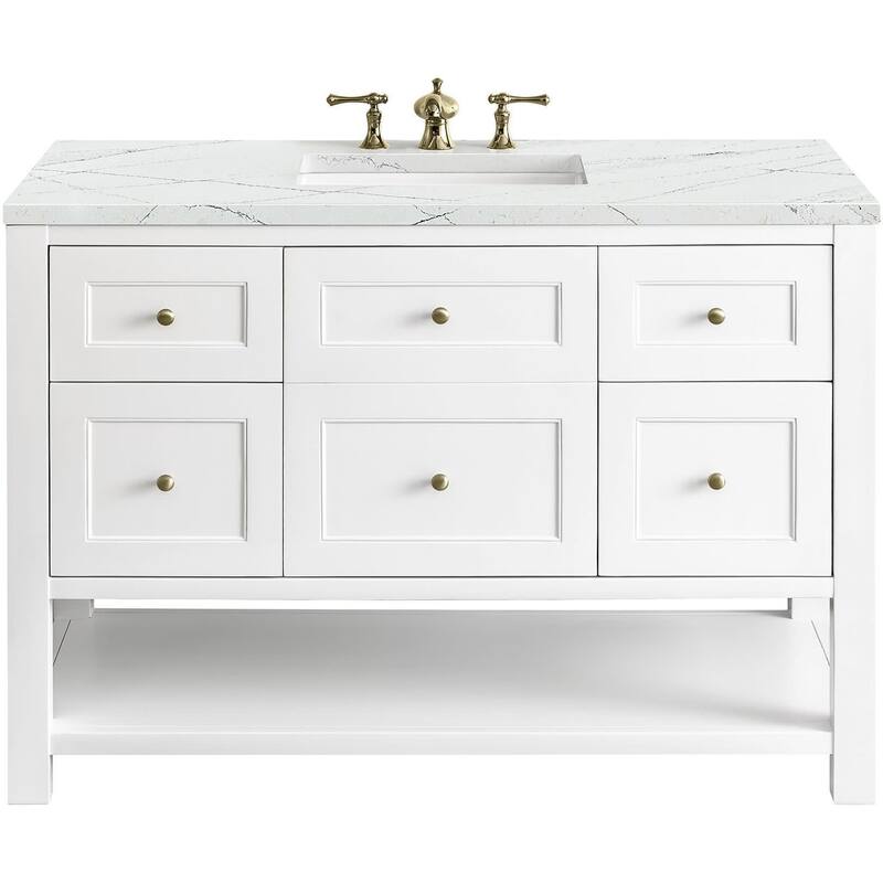 James Martin Vanities 330-V48-FENC Breckenridge 48" Free Standing - Bright White