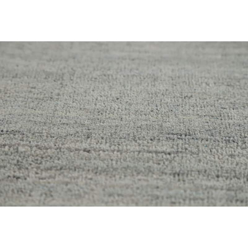 Grey Tribal Gabbeh Indian Runner Rug Hand-Knotted Wool Carpet - 2'4" x 9'8"