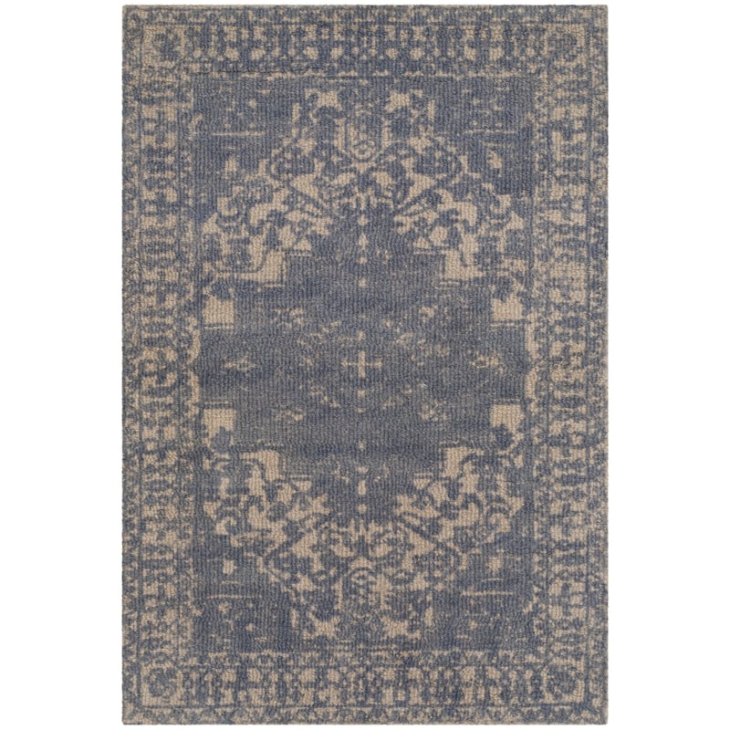 SAFAVIEH Handmade Restoration Vintage Boho Grisha Oriental Wool Rug - 2' x 3' - Blue/Grey