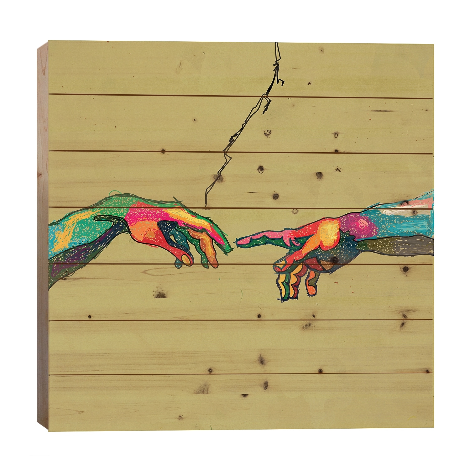 Creation Print On Wood by Dai Chris Art - Multi-Color