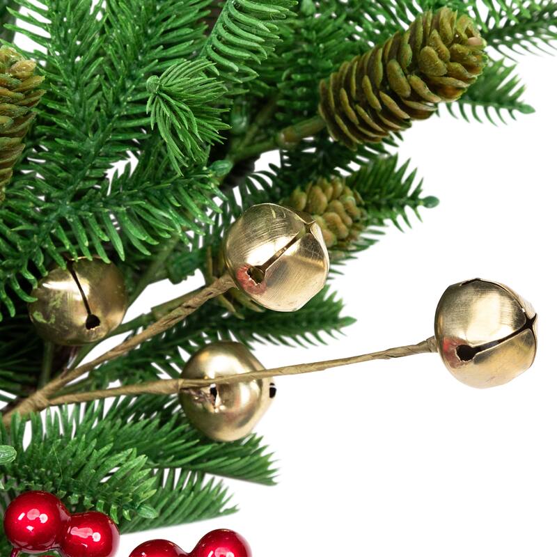 Pine with Ornaments and Berries Artificial Christmas Garland - 5' - Unlit