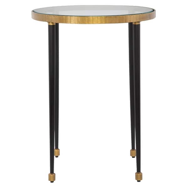 slide 2 of 4, Uttermost Stiletto Antique Gold Side Table - 17"W x 22"H x 17"D