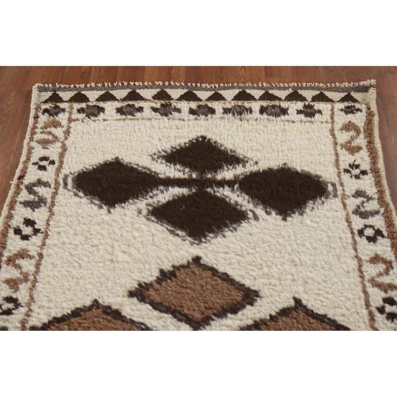 Turkish Anatolian Runner Rug Hand-knotted Oriental Wool Carpet - 3'3"x 11'9"