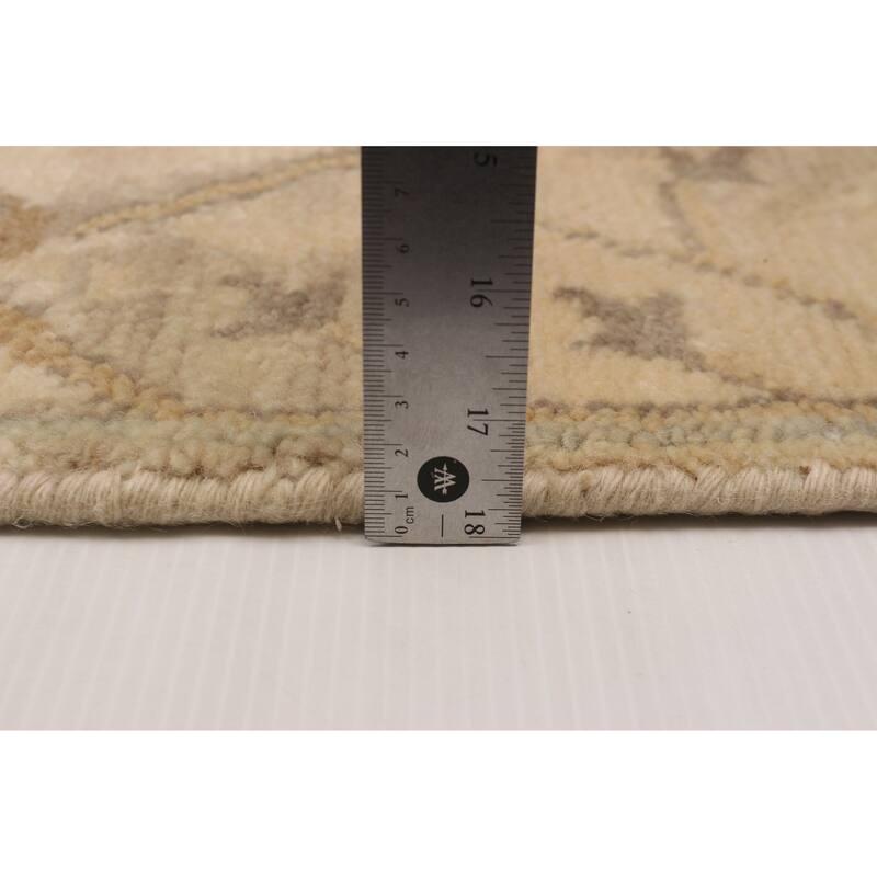 ECARPETGALLERY Hand-knotted Modern Oushak Cream Wool Rug - 8'0 x 9'10