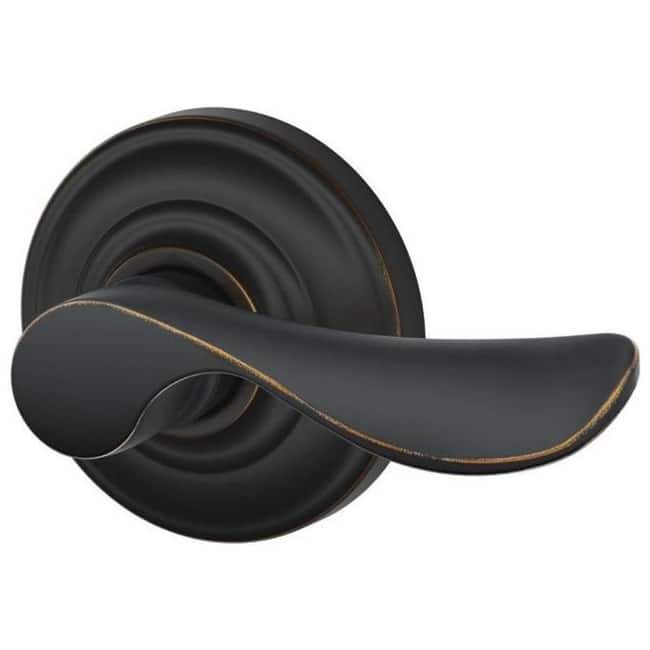 Schlage Champagne Right Handed Non-Turning One-Sided Dummy Door Lever - Aged Bronze