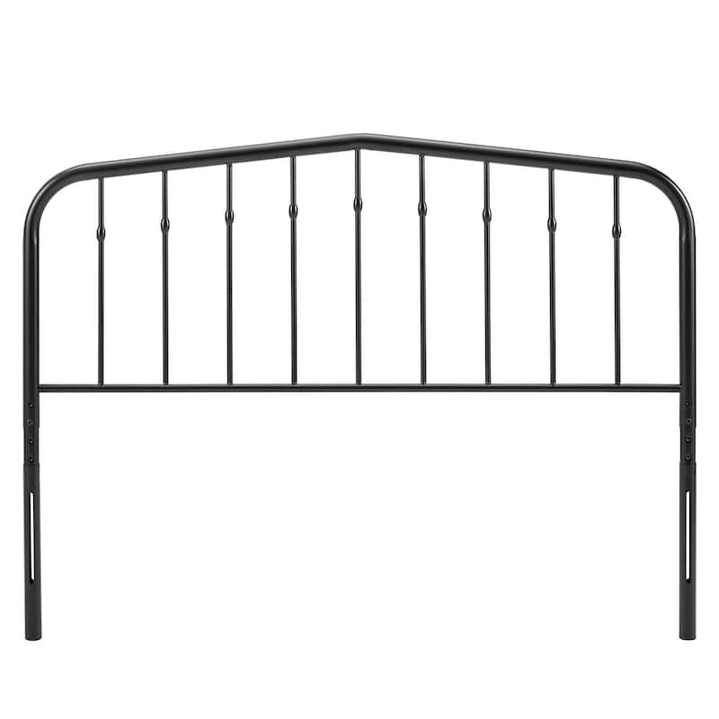 Camberly Arched Queen Size Black Metal Headboard