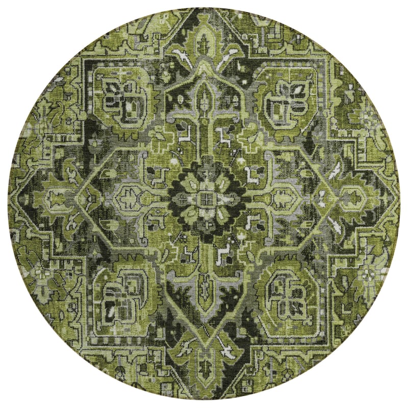 Maso Oriental Weather Resistant Timeless Grace Outdoor Rug