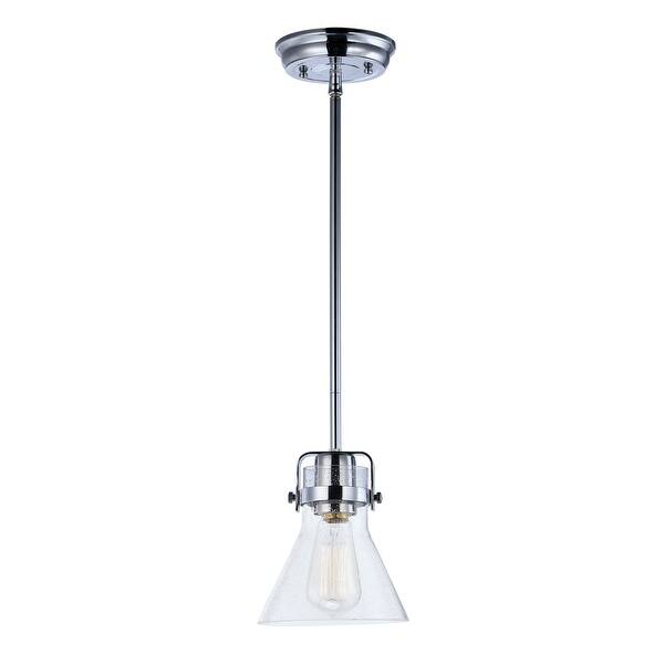 slide 2 of 4, Seafarer 1-light 6" Wide Steel Pendant polished chrome / bulb(s) included