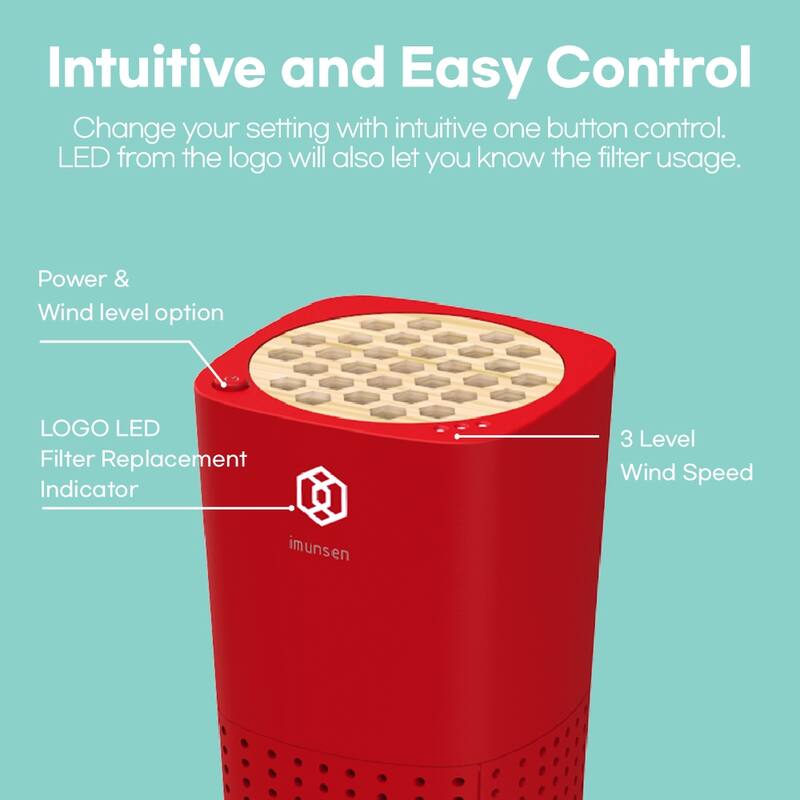 IMUNSEN Portable Air Purifier with Cypress Wood Filter and HEPA Filter