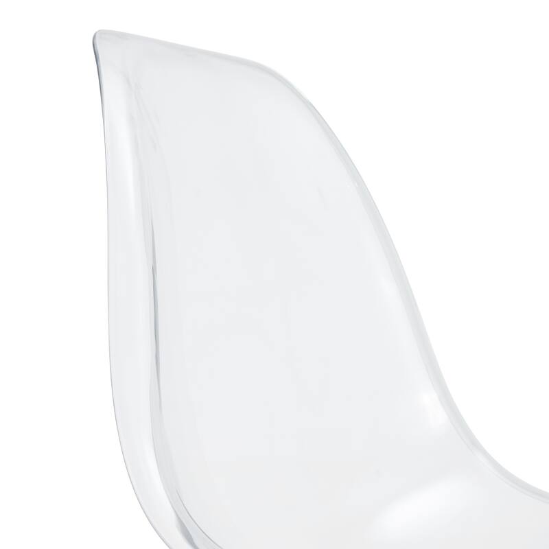 Modern minimalist transparent dining chair, plastic chair, armless crystal chair, Nordic creative makeup stool,set of 6 pieces