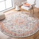 preview thumbnail 72 of 109, SAFAVIEH Madison Diederike Boho Medallion Distressed Rug 3' x 3' Round - Beige/Orange