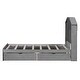 preview thumbnail 22 of 69, Wooden platform bed with house shaped storage headboard and drawers