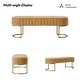 preview thumbnail 8 of 7, Jonas 46" Upholstered Bench with Channel-tufted Cushion and Metal Base by HULALA HOME
