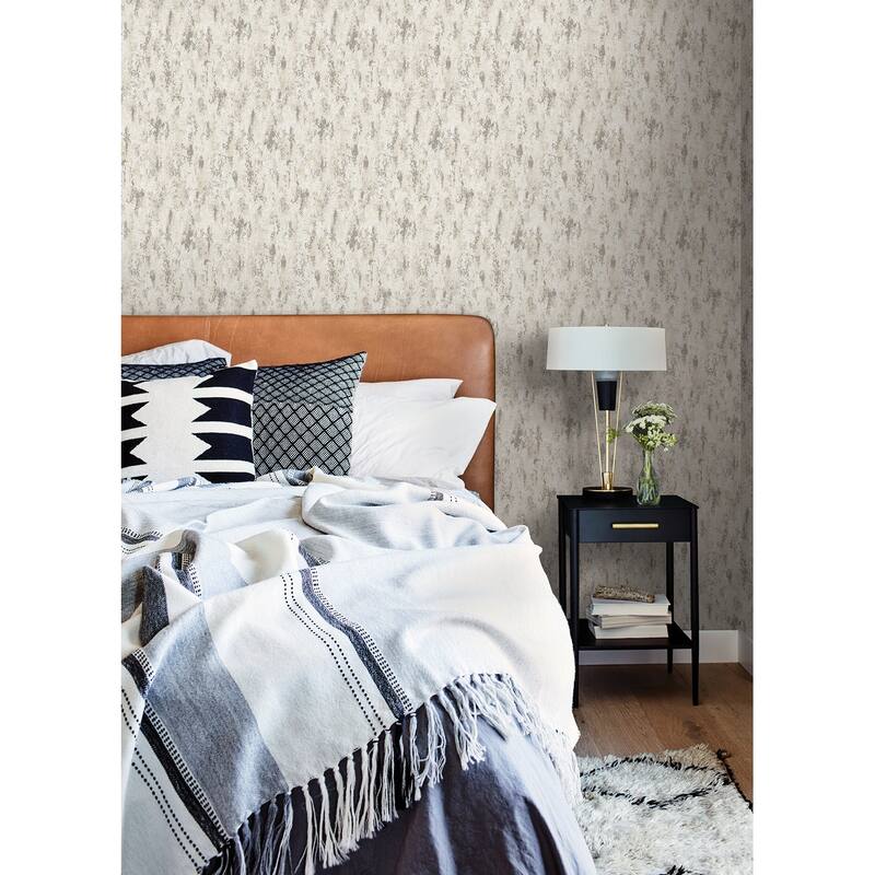 A-Street Prints Diorite Silver Splatter Wallpaper