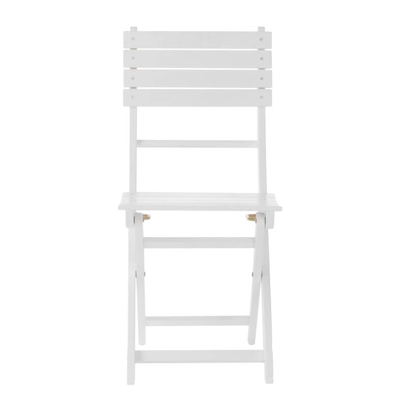 Roomfitters Outdoor Acacia Wood Folding Dining Chairs Set of 2/4 with Slatted Seat and Backrest for Patio or Garden
