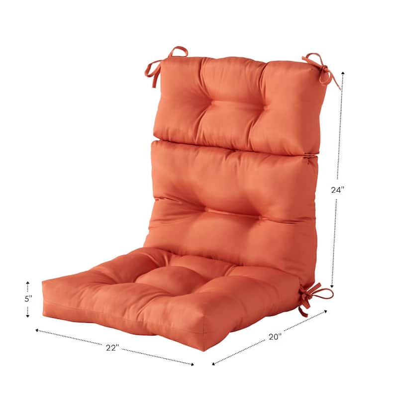 44x22-inch Outdoor Rust High-Back Chair Cushion (Cushion Only)
