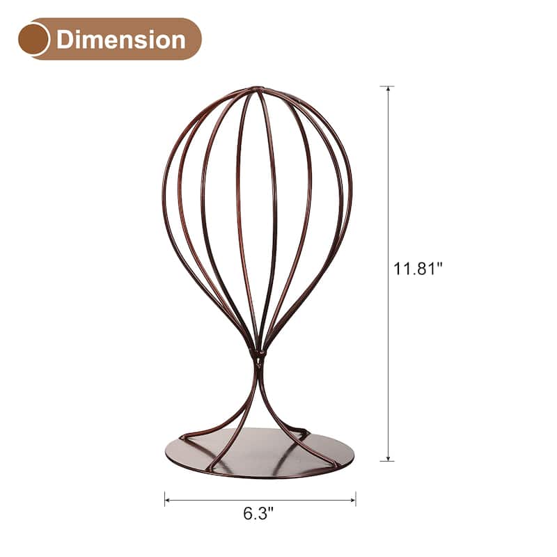 Hat Display Stand, 1Pcs Stylish Women Closet Hat Rack - Bronze - 12"