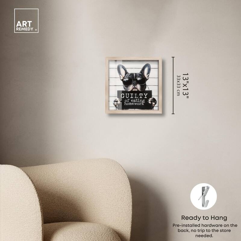 Guilty of Eating Homework Shadowbox by Art Remedy