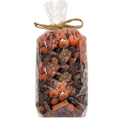 Autumn Pumpkin Spice Potpourri with Rosehips Cinnamon Sticks and Orange Pods for Home - 6"H x 3.75"W